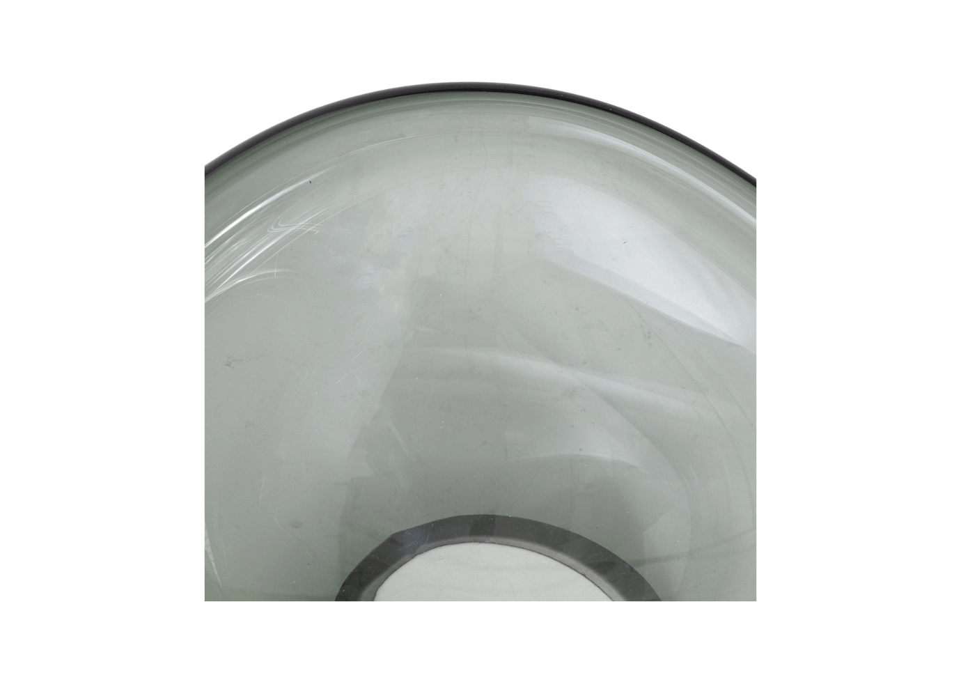 Bowl de Vidrio Redondo Gris Doble Pared