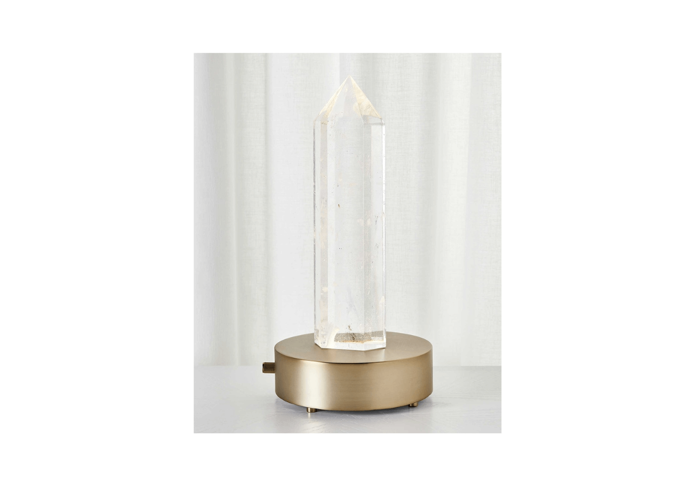 Escultura de Cristal con Base de Mármol de Seis Lados