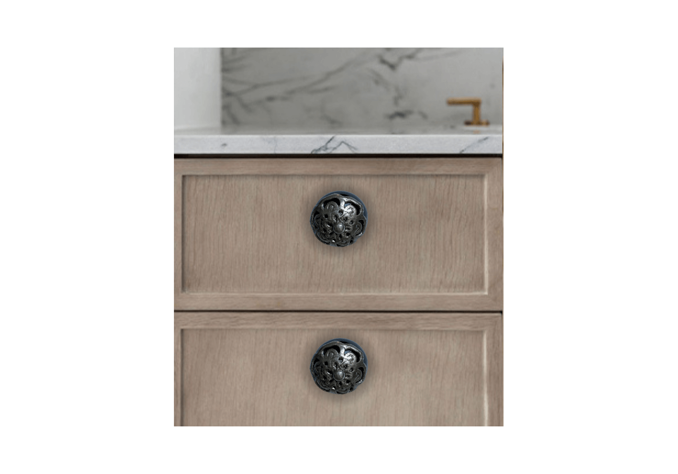 Jaladera Esfera Negra con Detalle Metálico