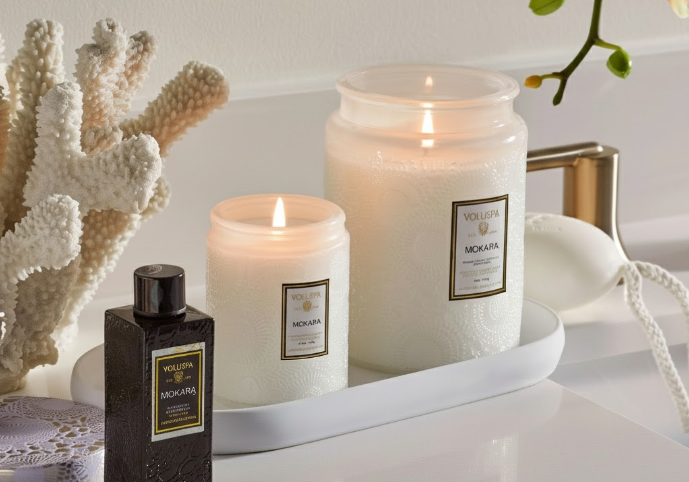 Vela Aromática Voluspa Mokara Orchid Envase de Vidiro 5.5 Oz.