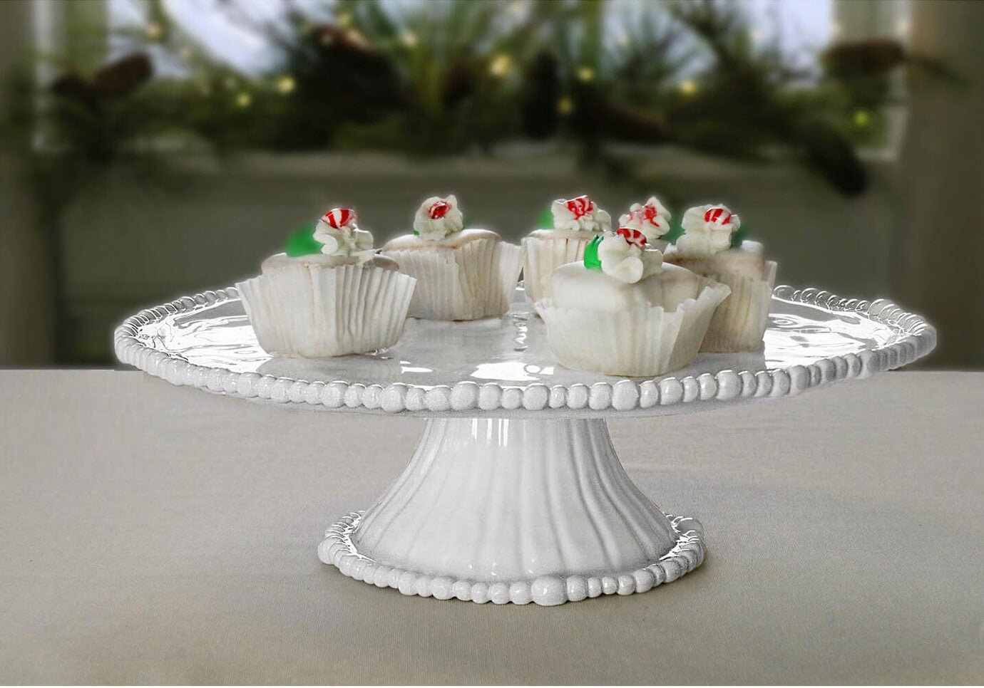 Pastelera Melamina Blanco Borde Perlado