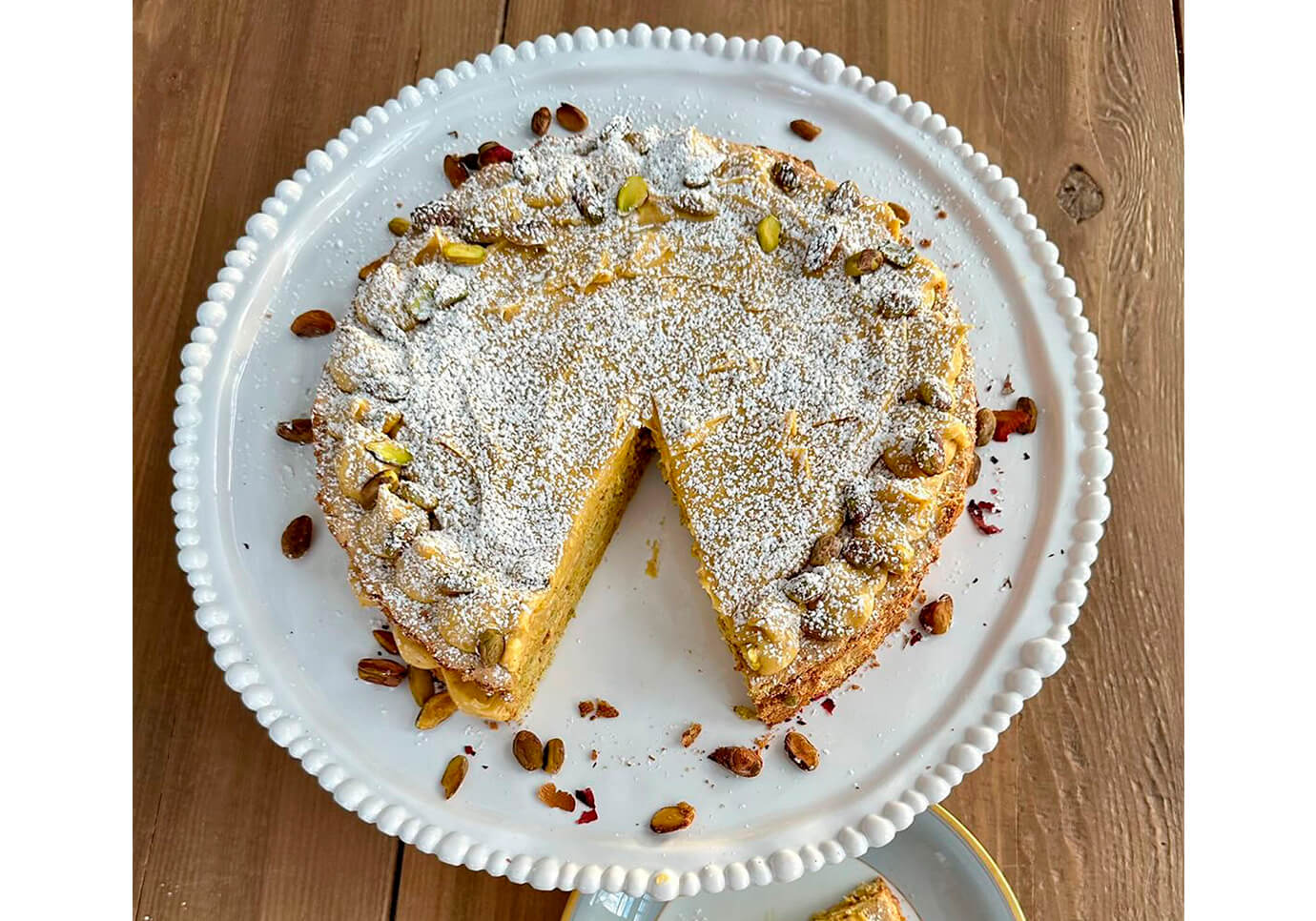 Pastelera Melamina Blanco Borde Perlado