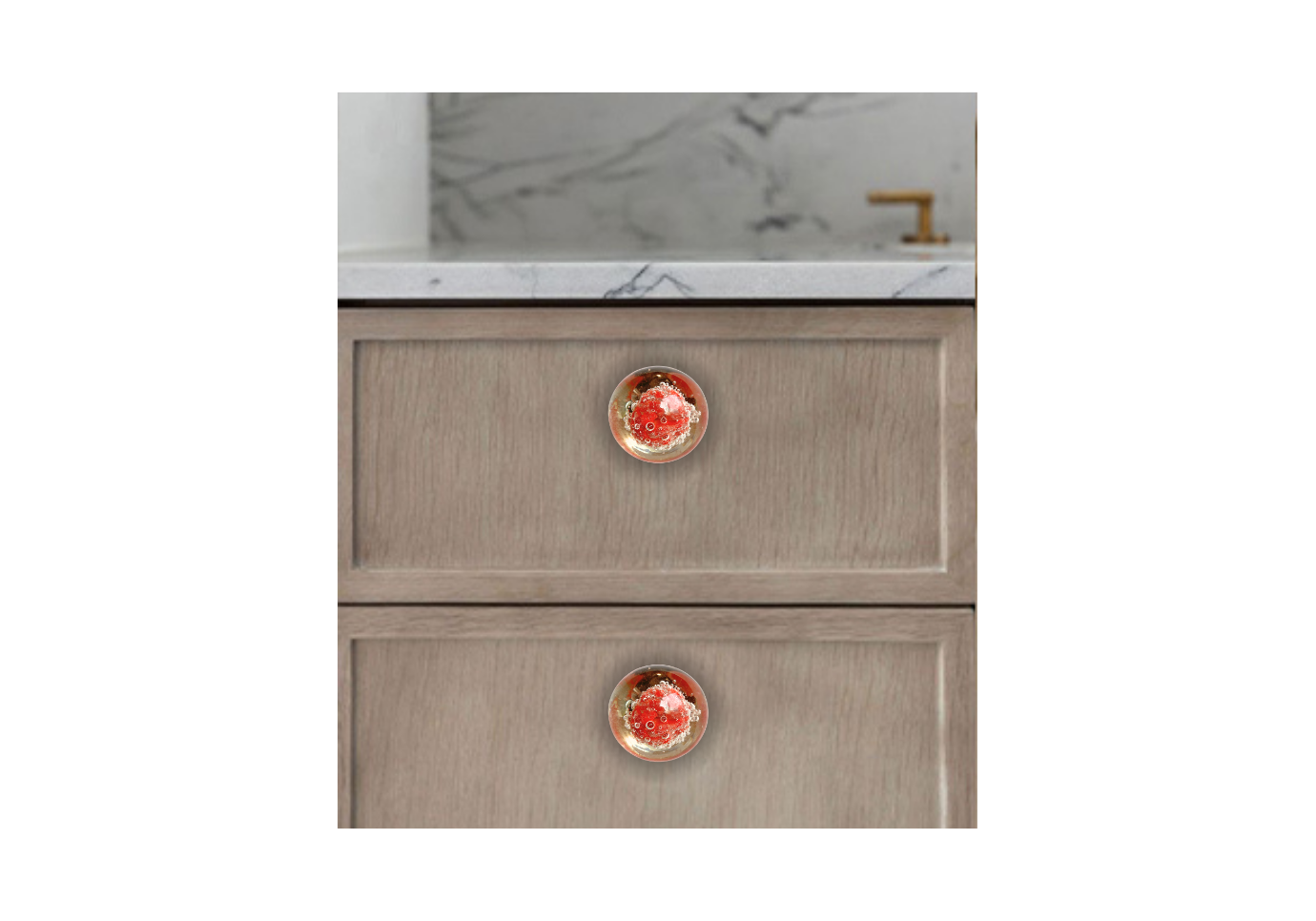 Jaladera Chica Burbujas Roja