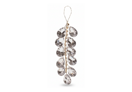 Ramita Dorada con Piedras Gota Grises