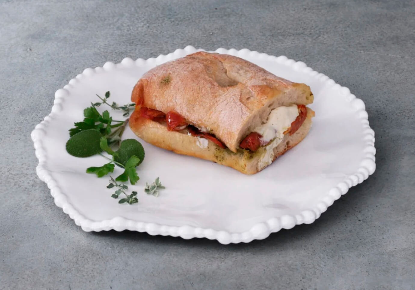 Plato Melamina Blanco Borde Perlado