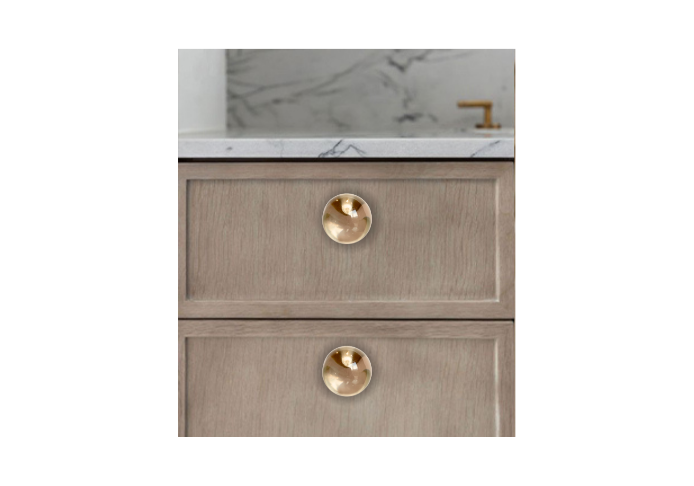 Jaladera Grande Circular Blanca Transparente