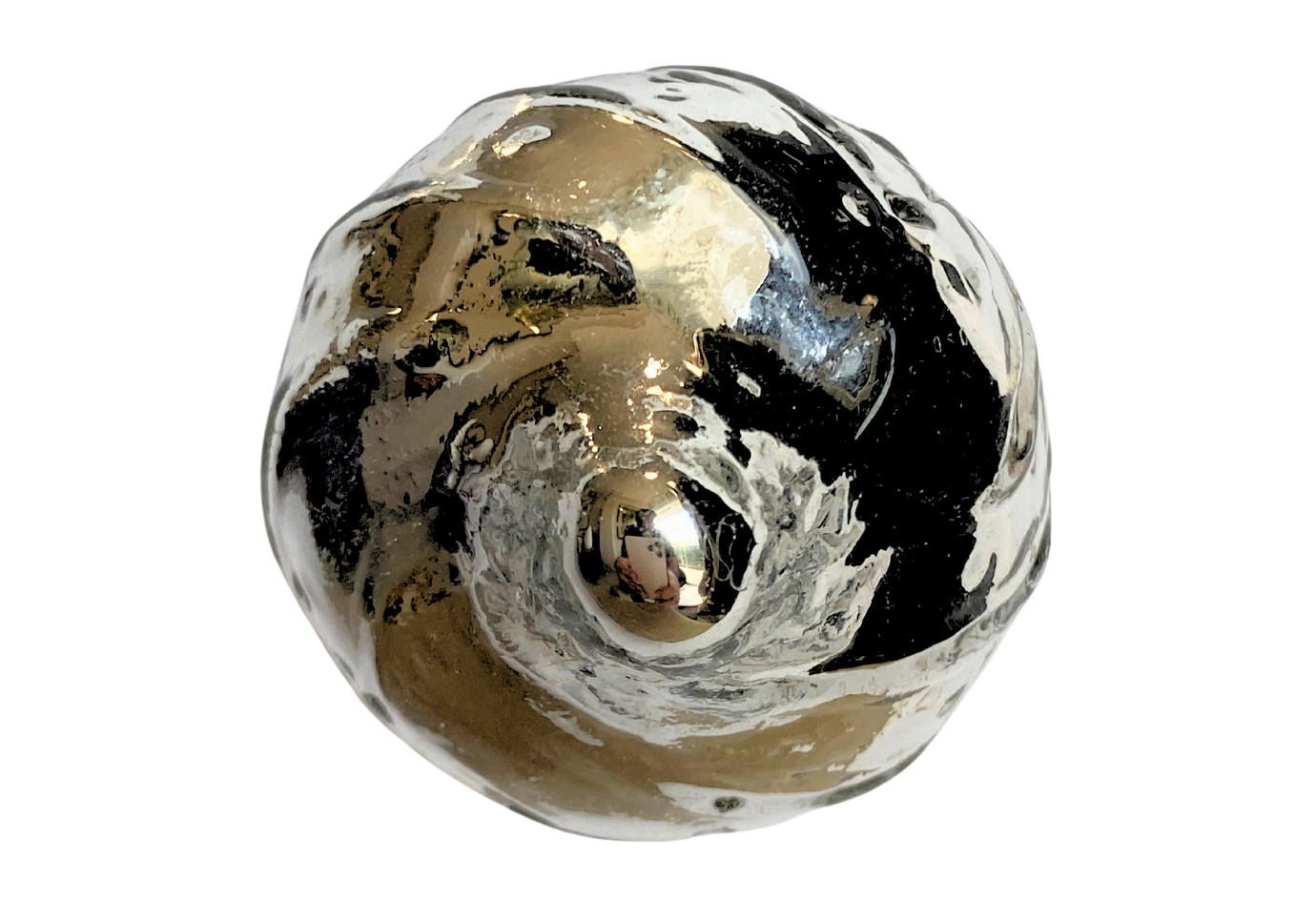 Jaladera Circular con RelievePlateada