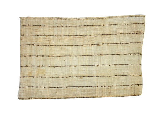 Mantel Individual Rectangular de Yute Rayas Café