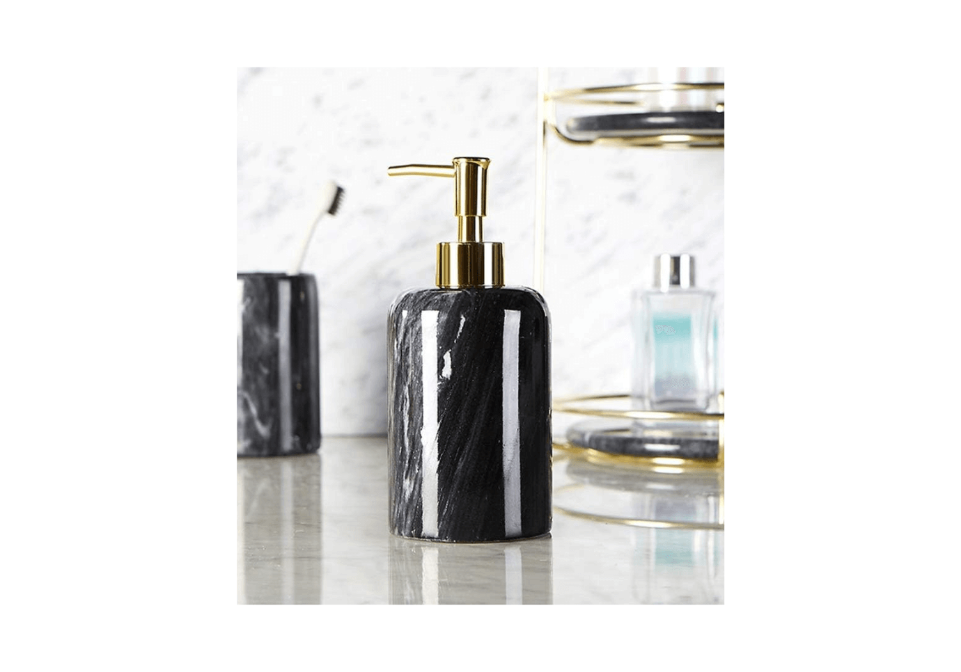 Dispensador de Jabón Líquido Negro