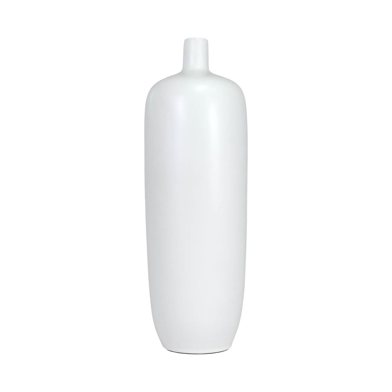 Florero de Porcelana Blanco con Brochazo Dorado