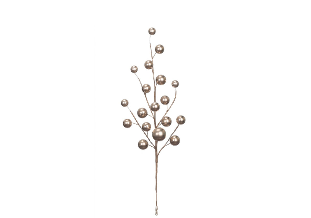 Rama de Esferas Cromadas Champagne 46 cm