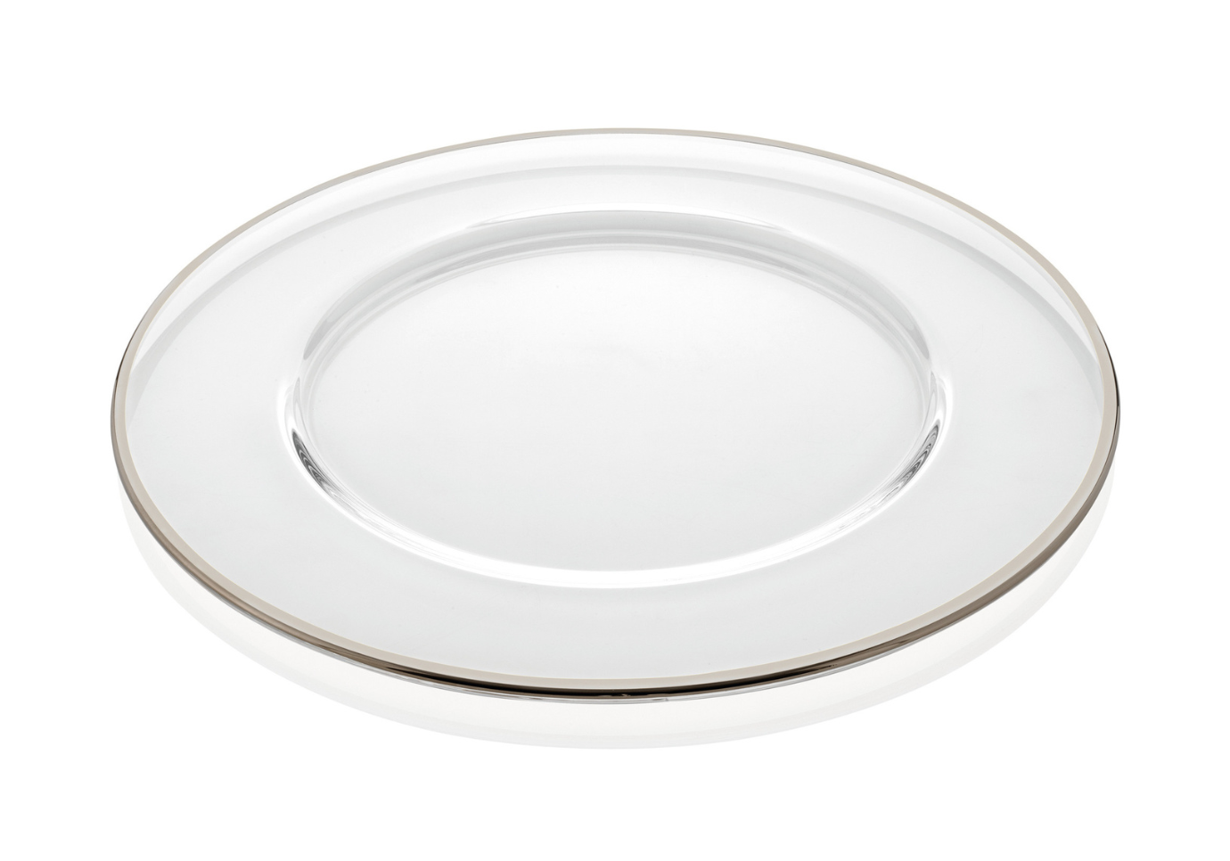 Plato Base de Cristal Transparente Templado