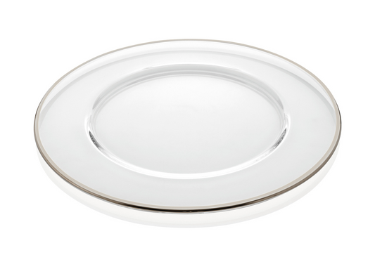 Plato Base de Cristal Transparente Templado