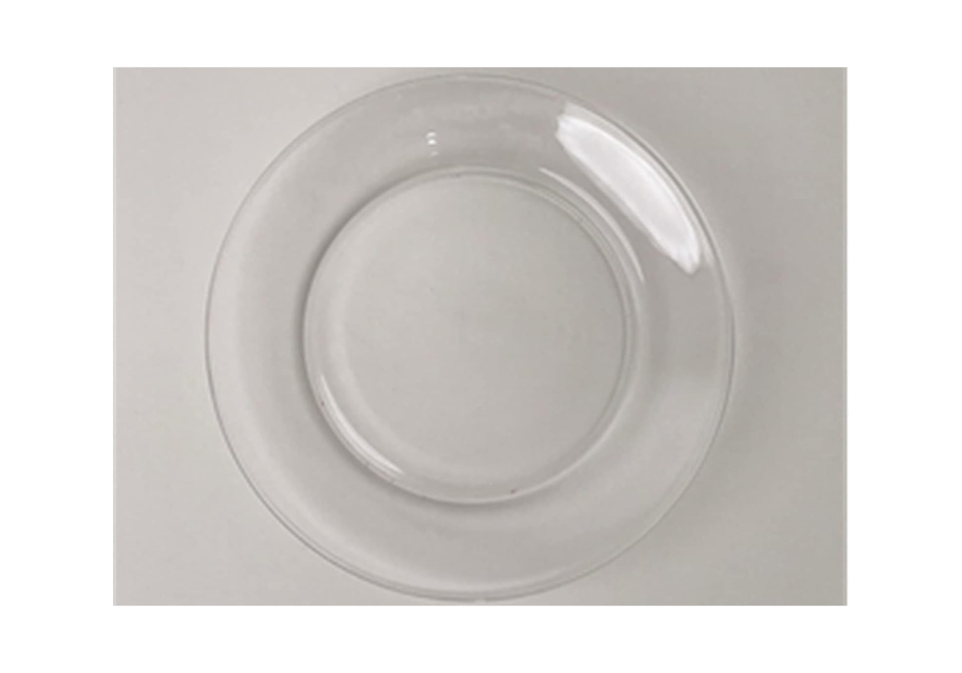 Plato Base de Cristal Transparente Templado