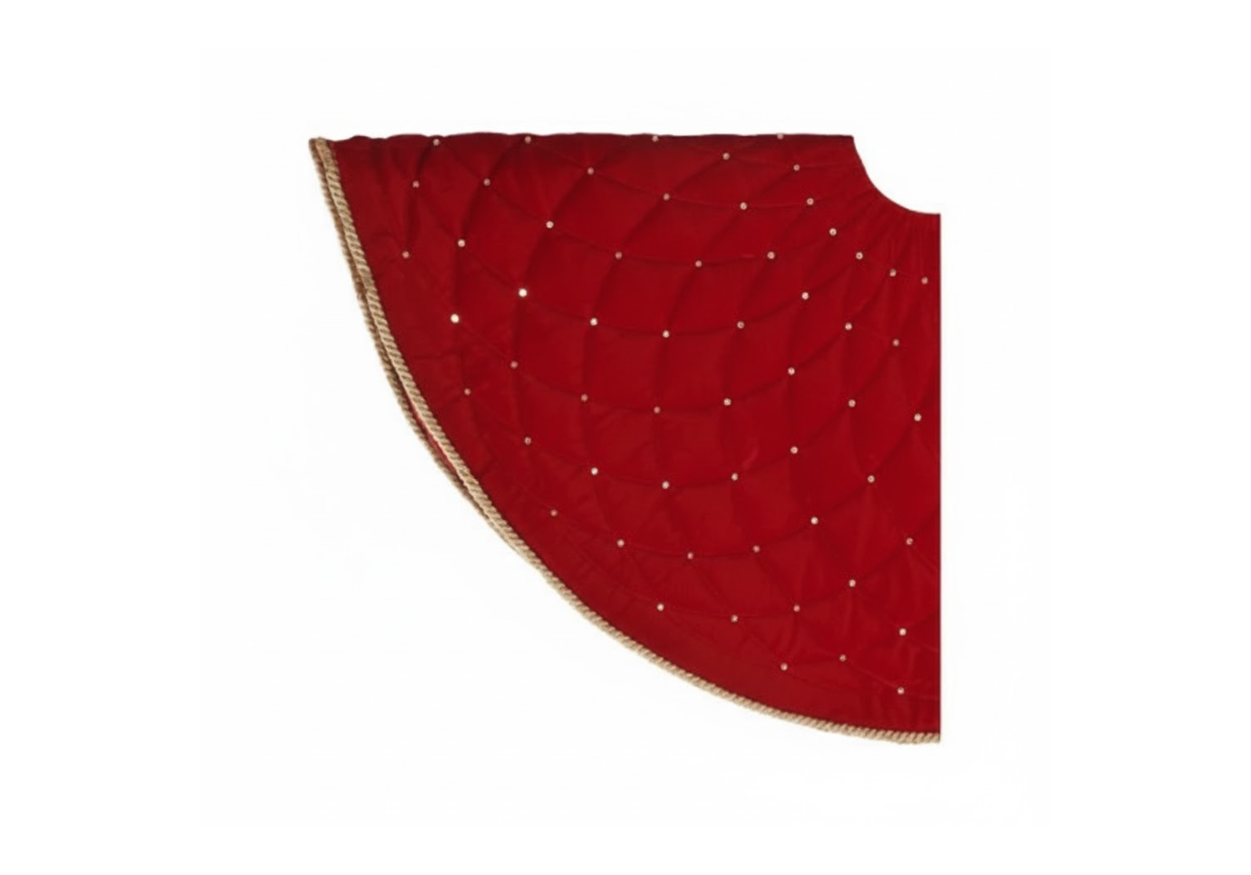 Pie de Pino Tela Roja Capitoneada 61 cm