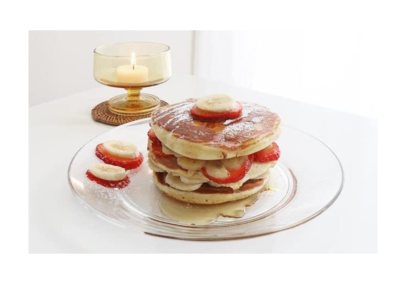 Plato Base de Cristal Transparente Templado