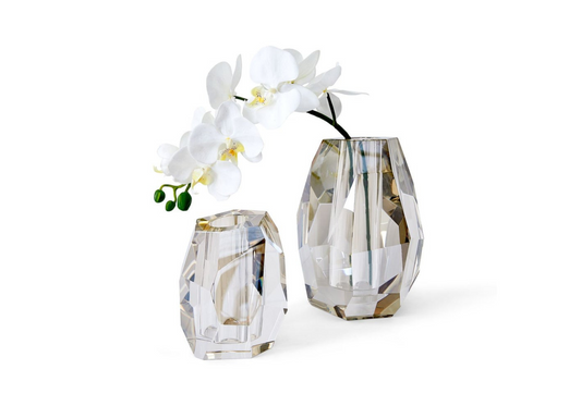 Florero de Cristal Acabado Champán