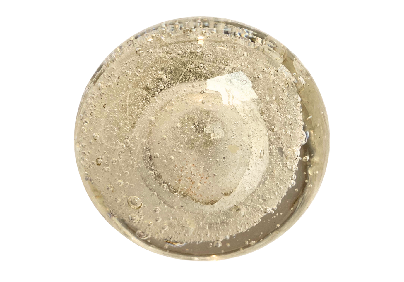 Jaladera Grande Circular Blanca con Burbujas