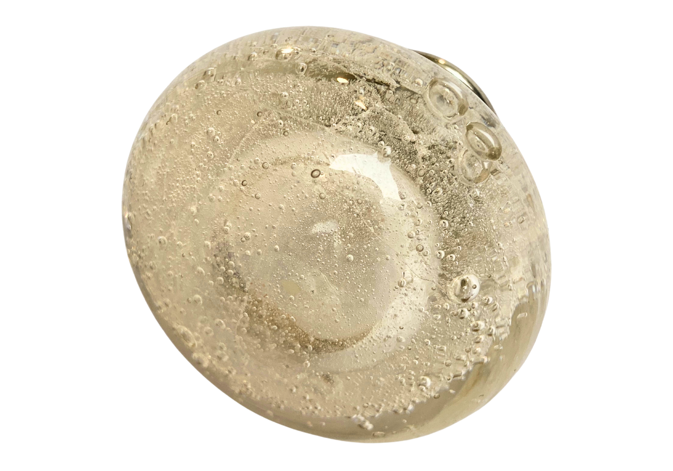 Jaladera Grande Circular Blanca con Burbujas