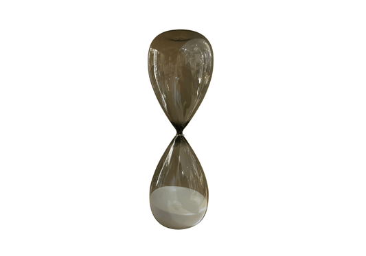 Reloj de Arena Gris de Vidrio