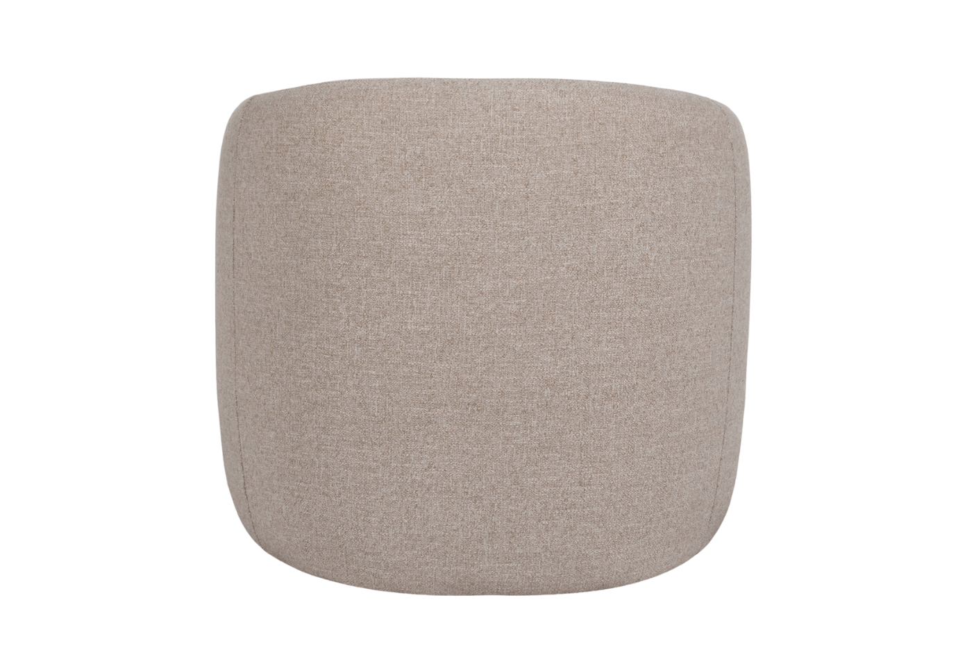 Sillón de Tela Beige en Forma de Medio Círculo