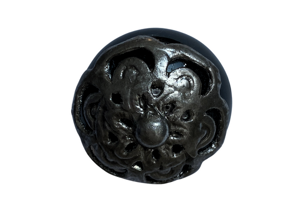Jaladera Esfera Negra con Detalle Metálico