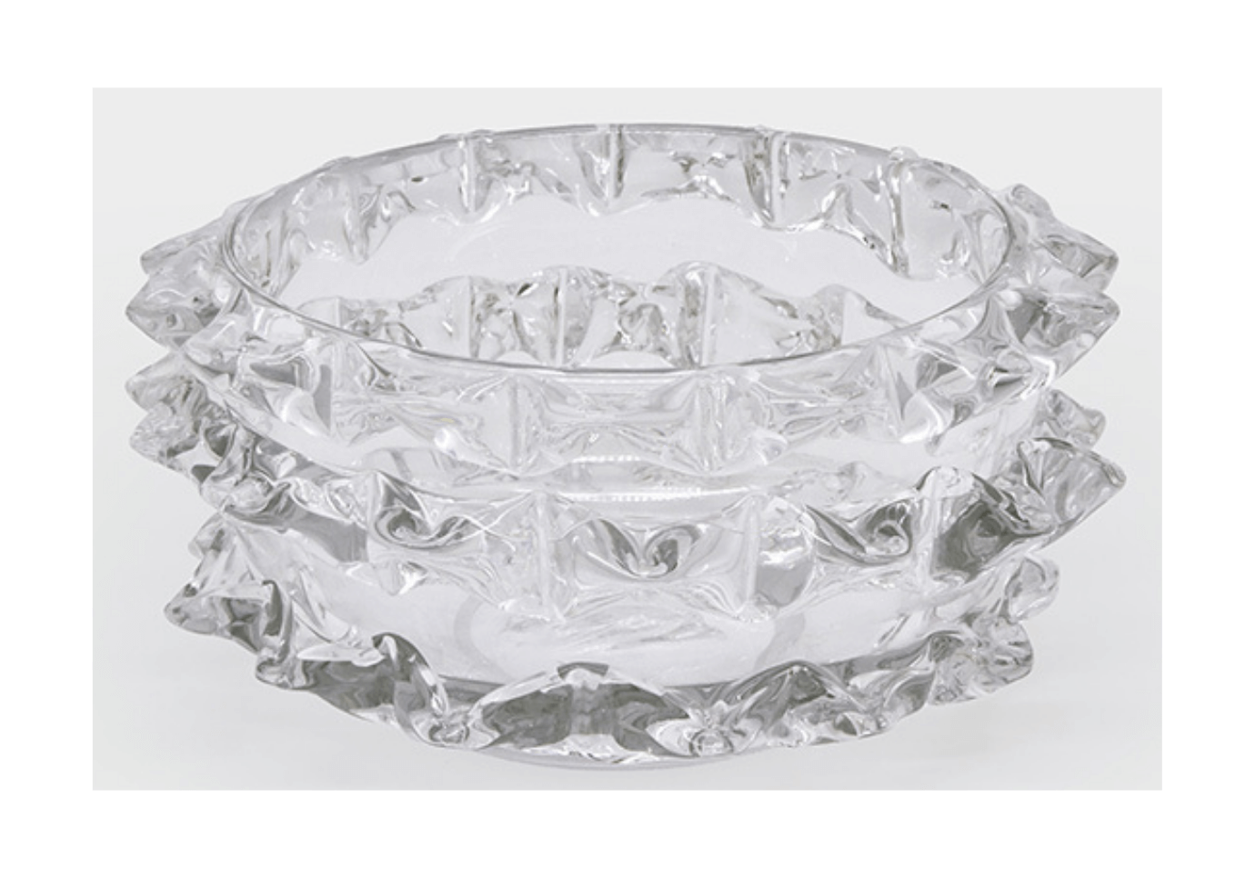 Centro Redondo de Cristal con Diseño Espinas