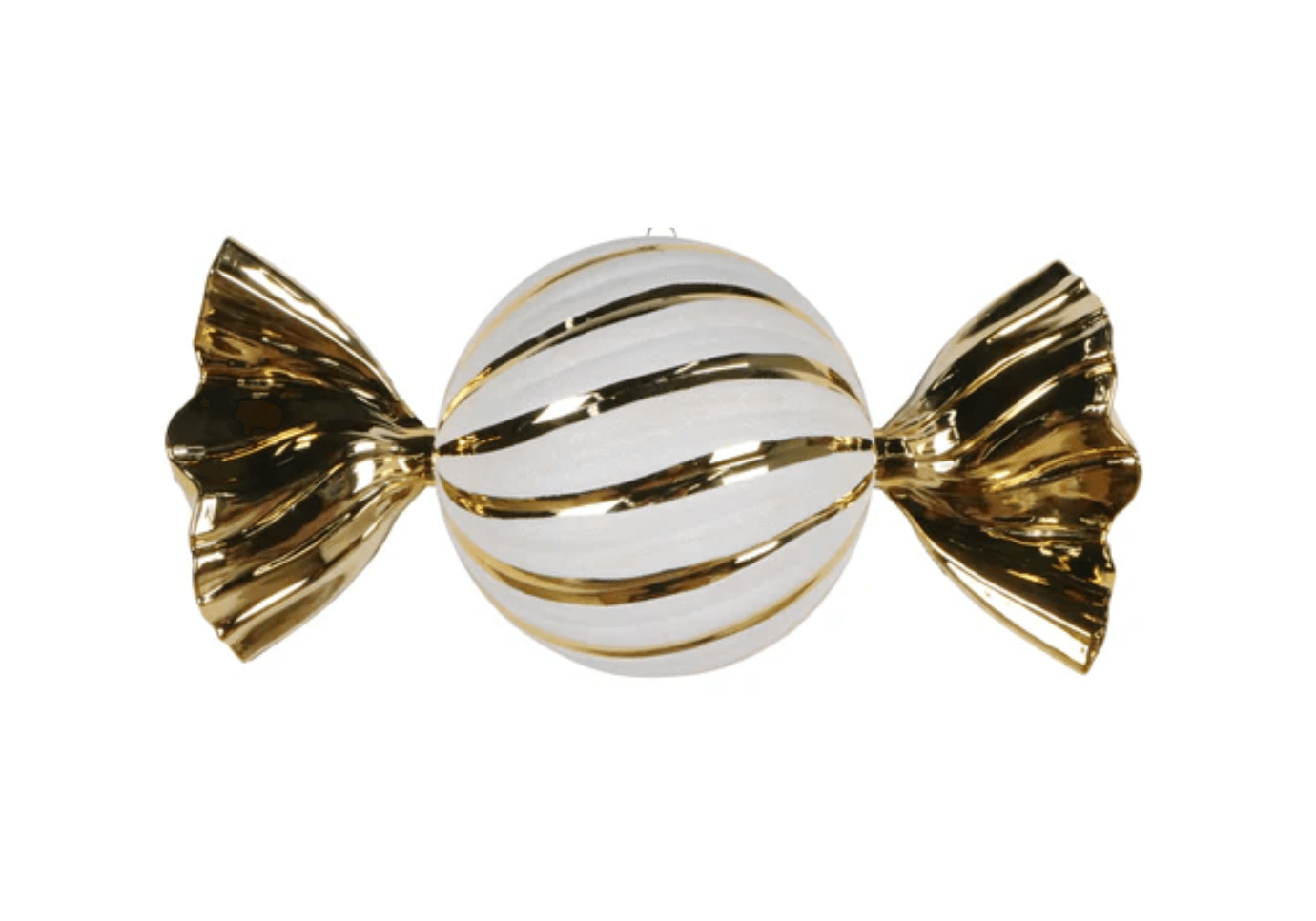 Esfera de Caramelo Blanco y Dorado