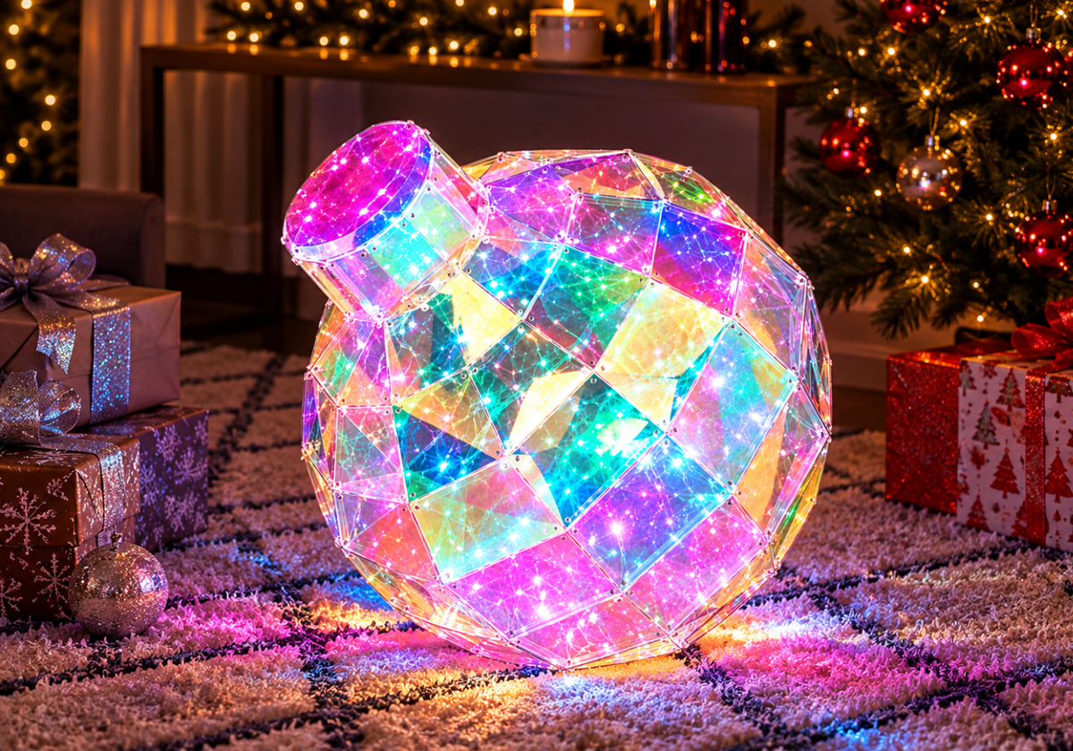 Esfera Holográfica con Luz Inclinada 39 cm