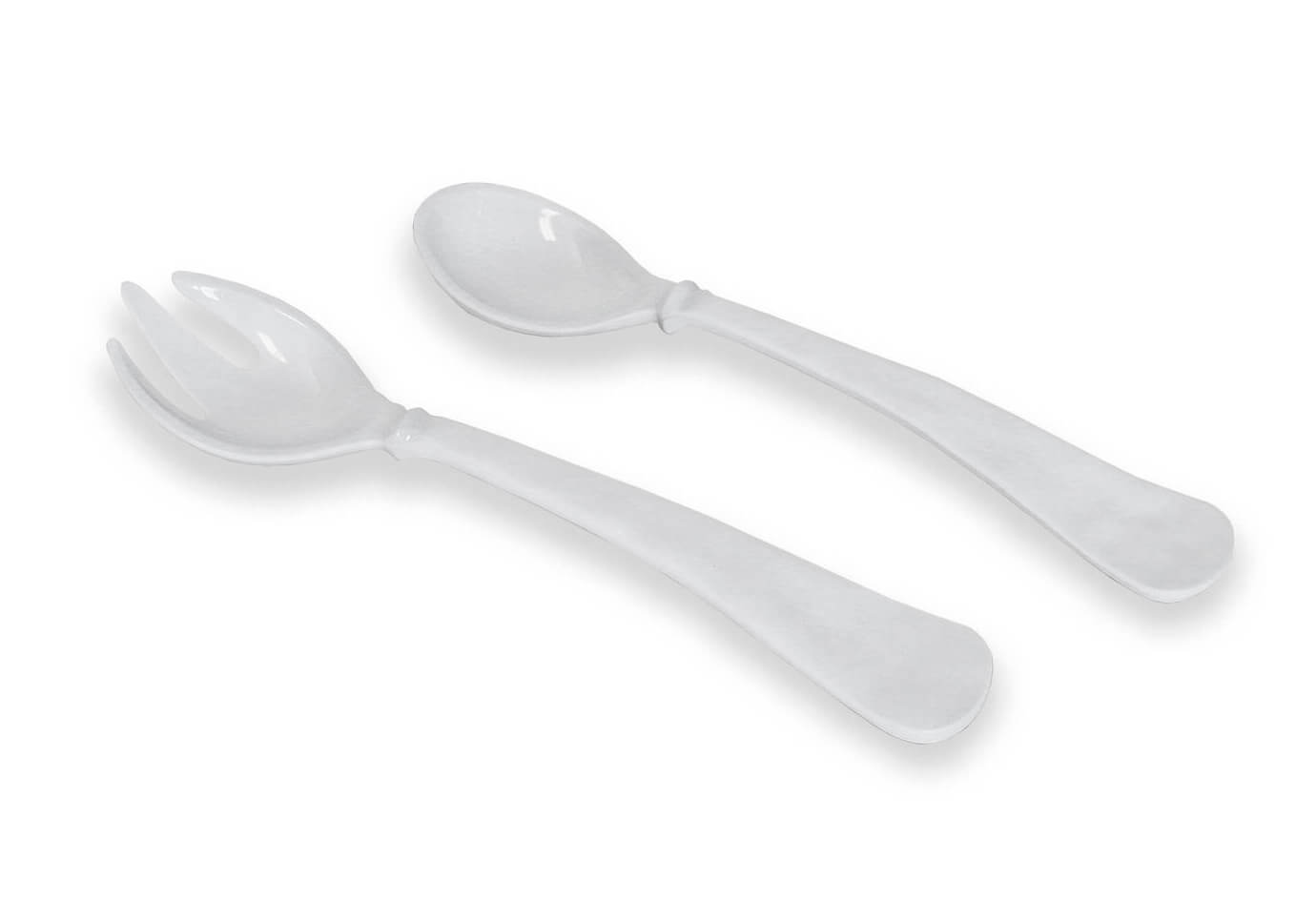 Cubiertos para Ensalada Melamina Blanco - Set de Dos