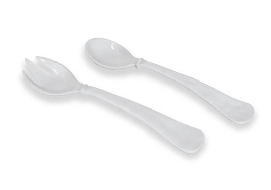 Cubiertos para Ensalada Melamina Blanco - Set de Dos