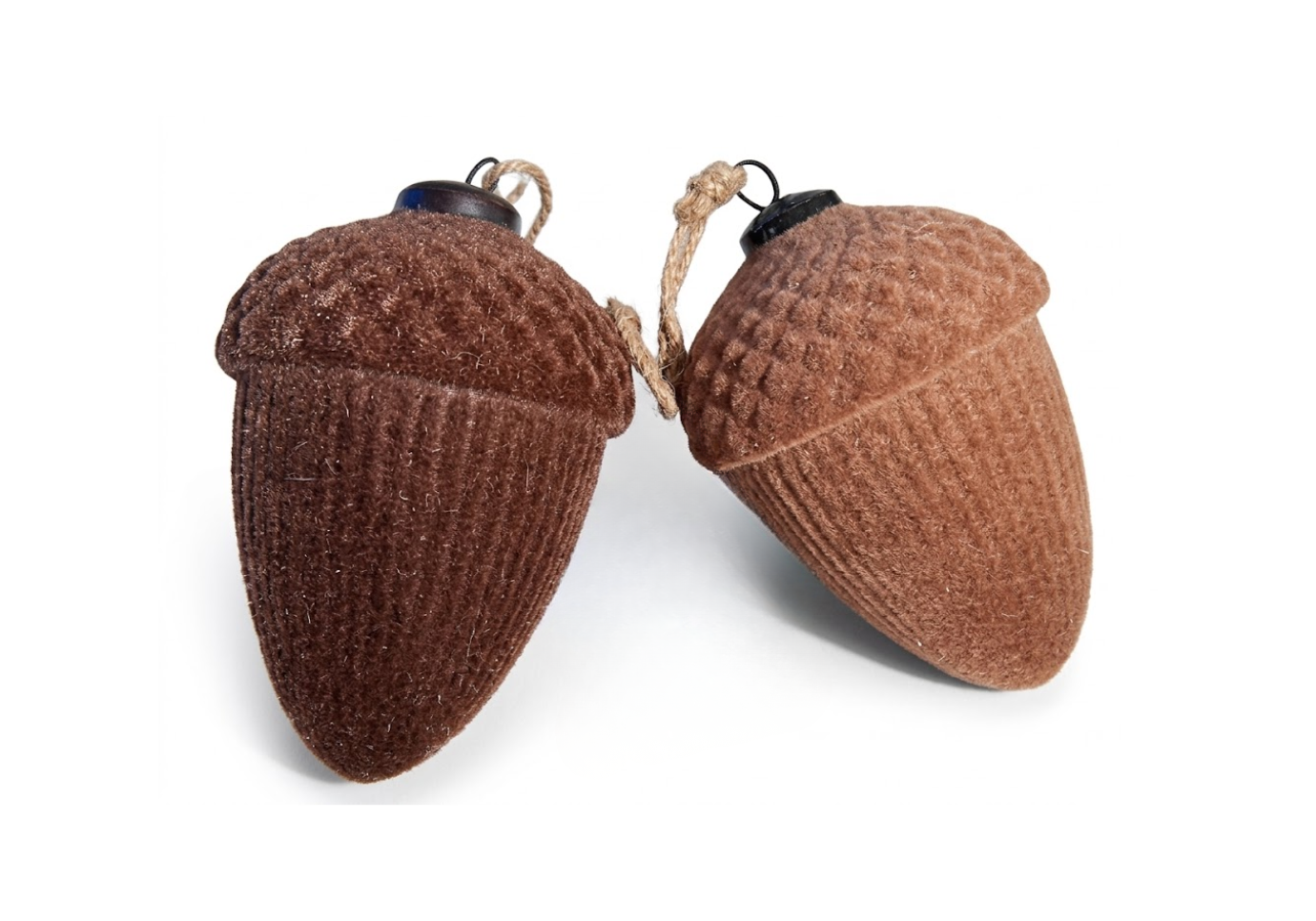 Bellota de Vidrio Terciopelo Café 15 cm