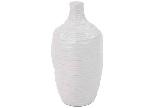 Florero Cerámica Onda Botella Mediano