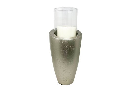 Candelabro Base Piedra Bombilla de Vidrio