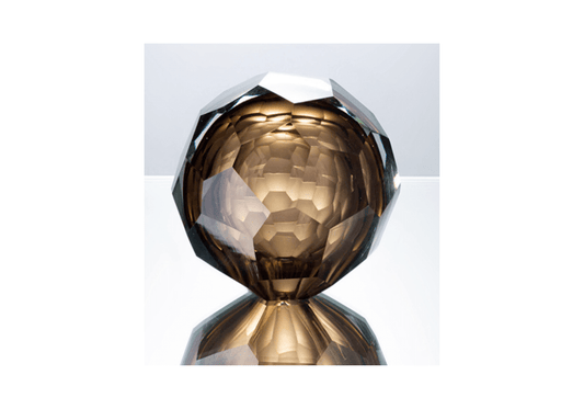 Florero de Esfera Café Facetado