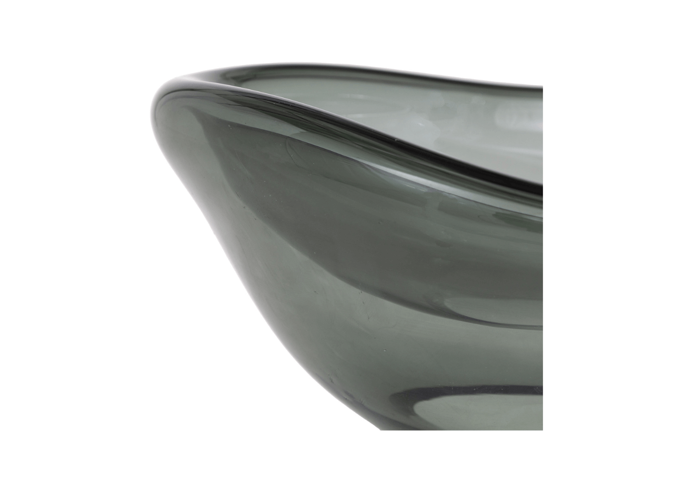 Bowl de Vidrio Redondo Gris Doble Pared