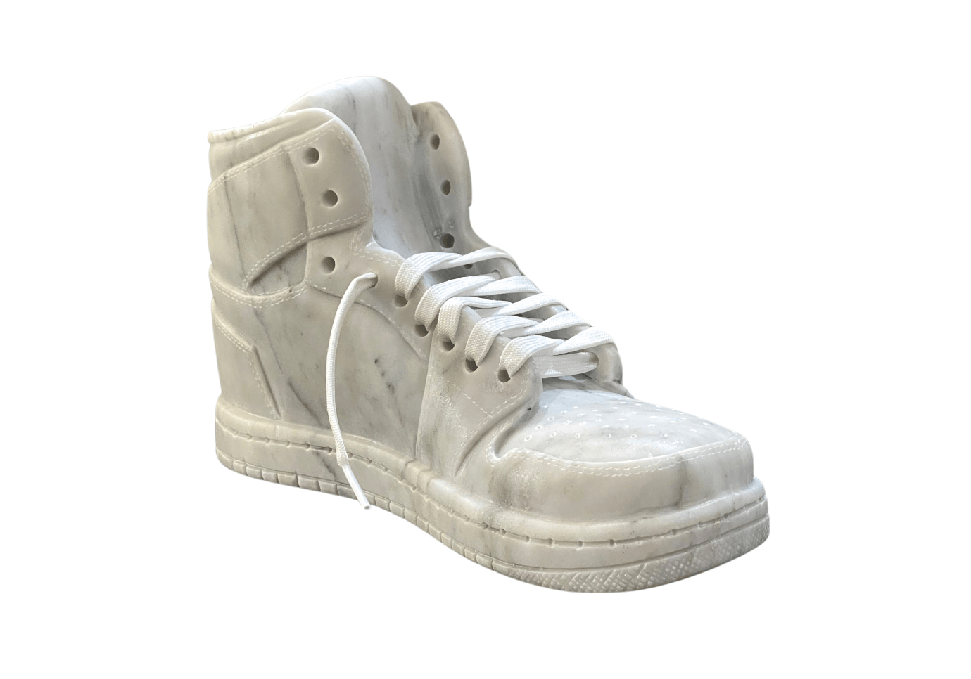 Escultura Tenis Blanco de Mármol