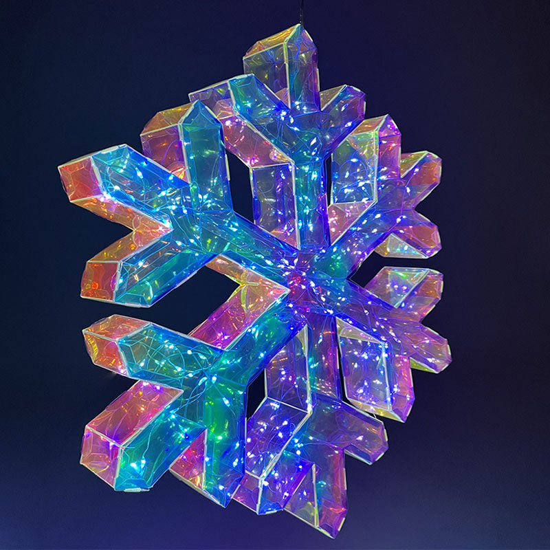 Snowflake Holográfico con Luz 40 cm