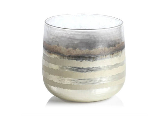 Portavela Vidrio Humo Franjas Opacas