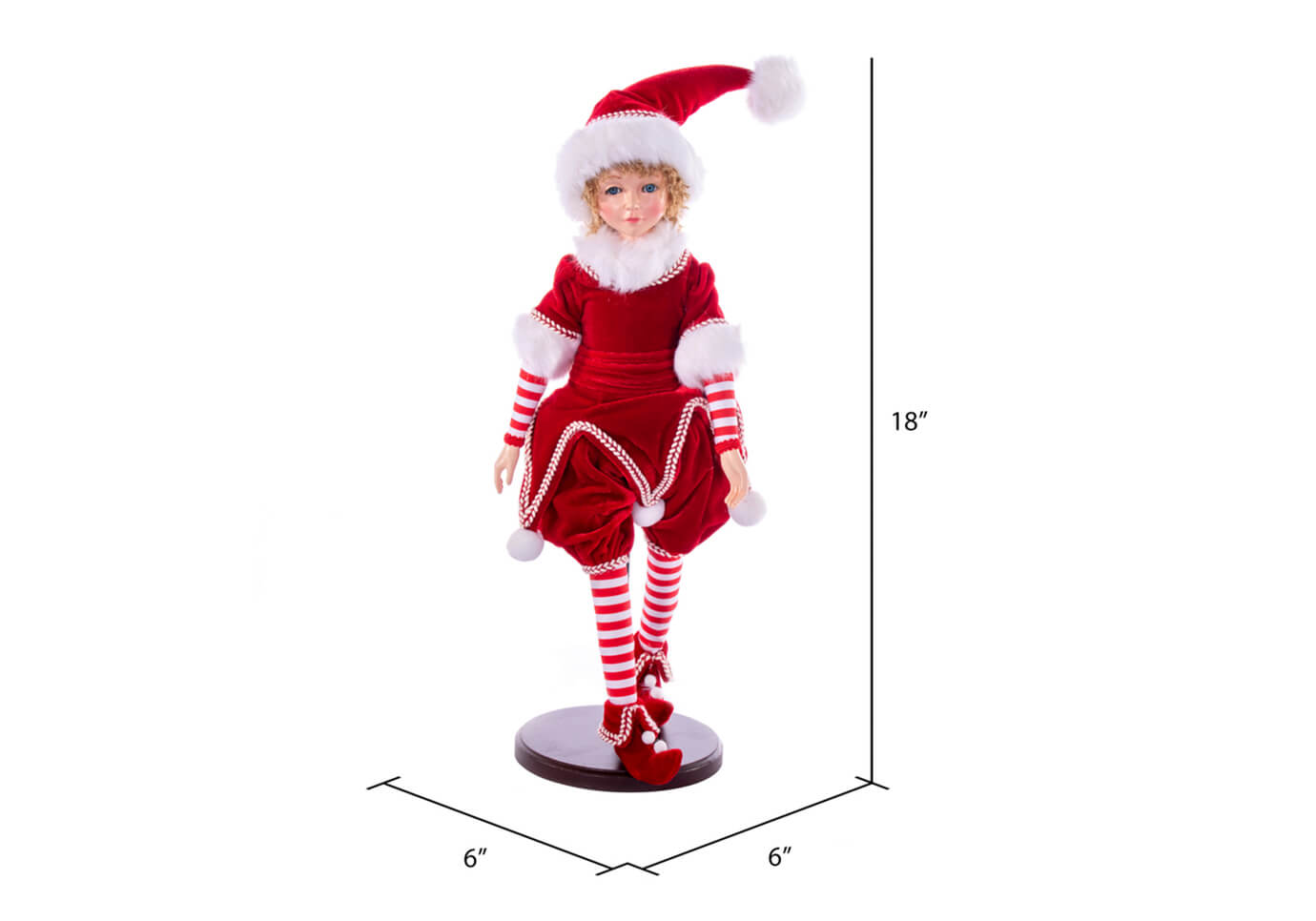 Duende Santa Niña con Base 46 cm - Simone