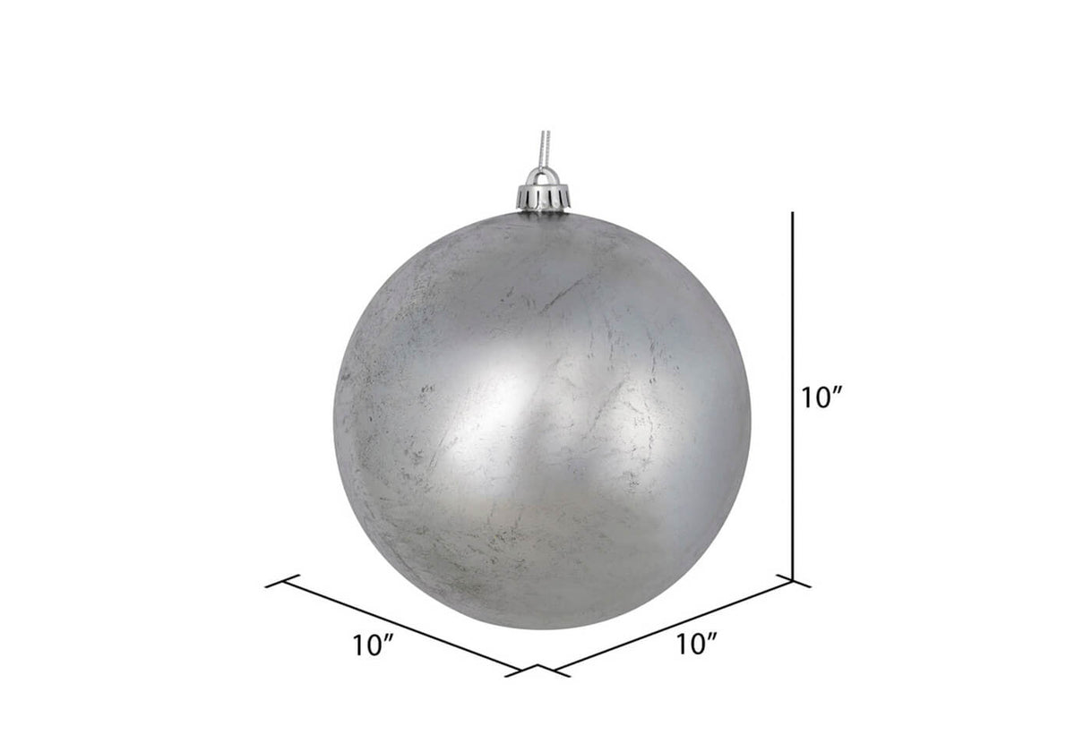 Esfera Manchas Laminado Plata 25 cm