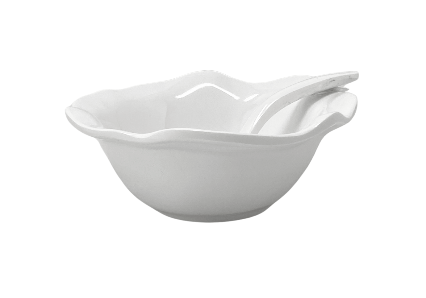 Bowl de Melamina Blanco con Cuchara