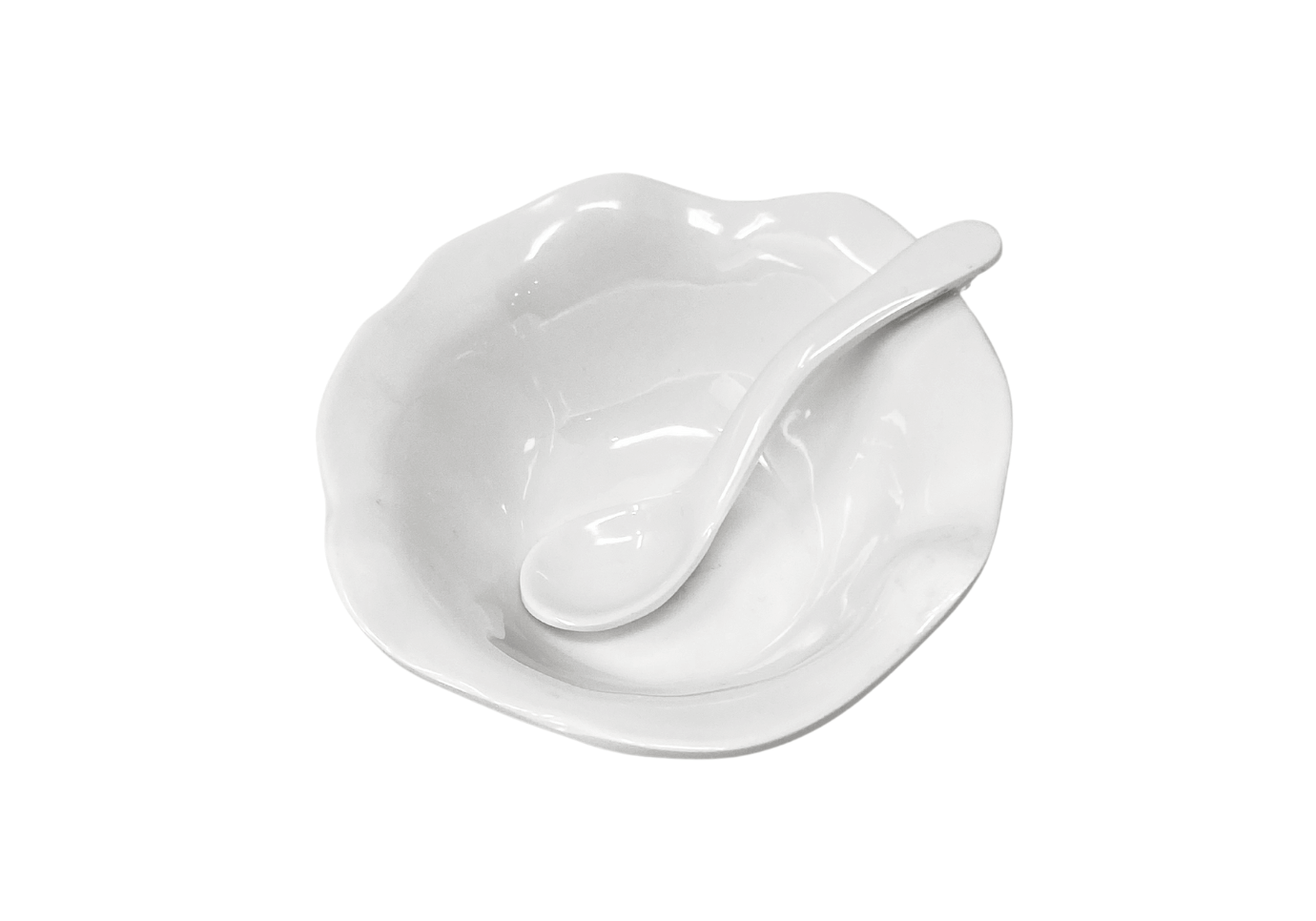 Bowl de Melamina Blanco con Cuchara
