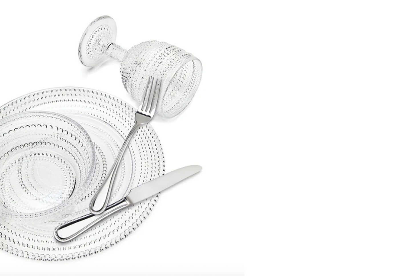 Plato de Vidrio Diseño Bolitas 27 cm