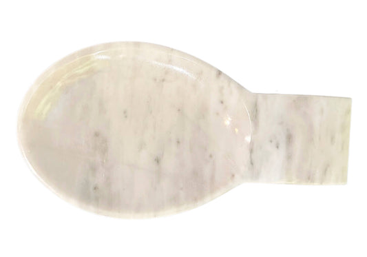 Portacuchara de Mármol Blanco Grande