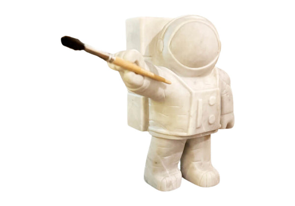 Escultura Astronauta Pintor de Piedra