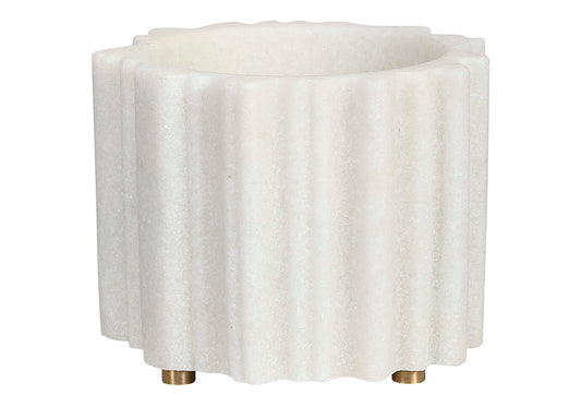 Maceta Marmolina Patitas Latón