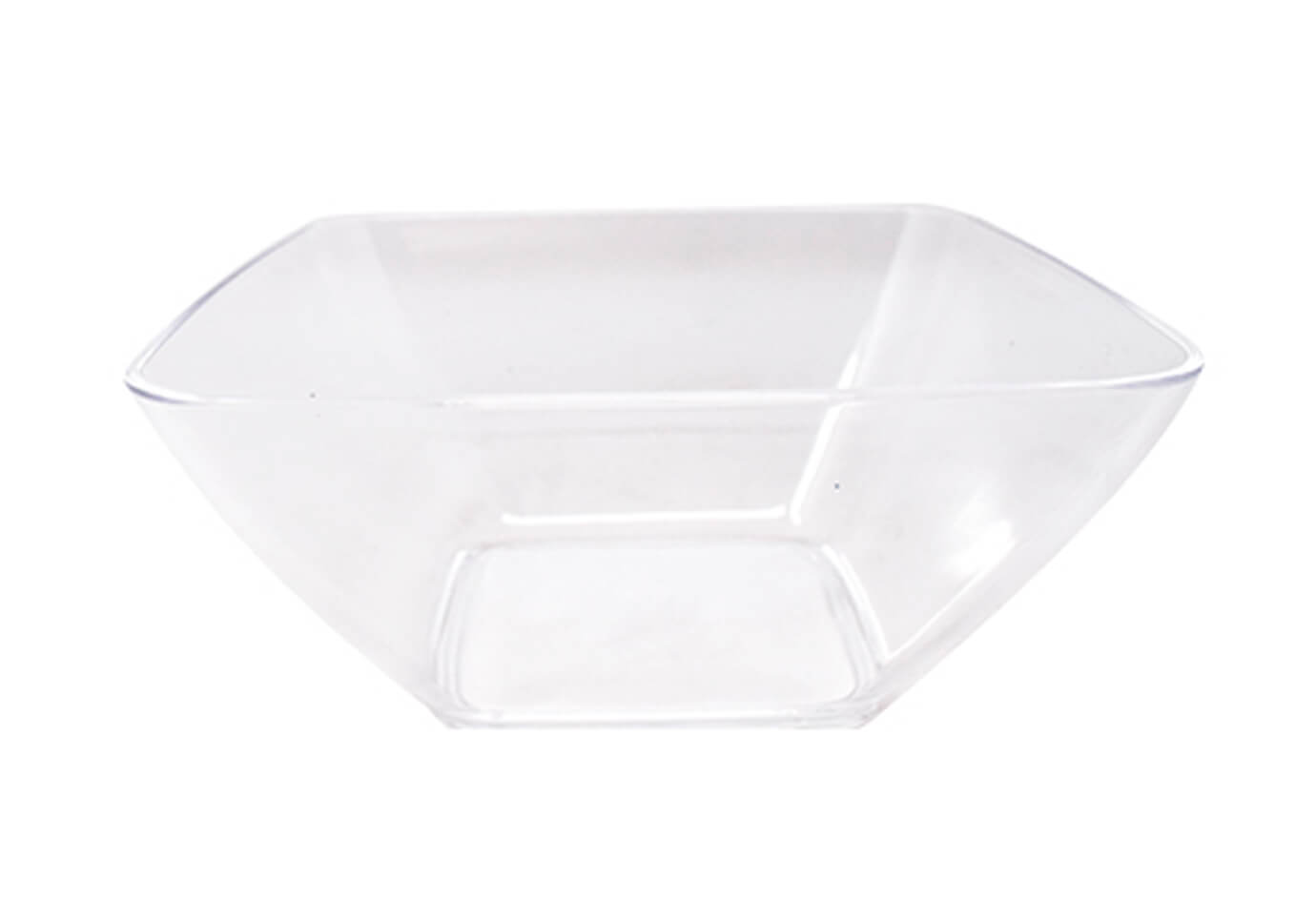 Ensaladera Cuadrada Esquinas Redondeadas de Acrílico
