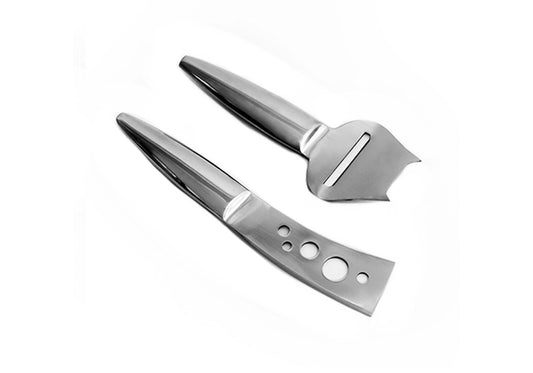 Utensilios Para Queso Mediano en Acero Inoxidable - Set de Dos