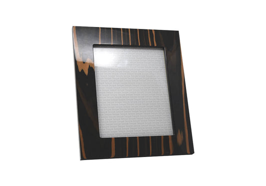 Portarretrato De Madera Café Obscuro Rayas - Simone